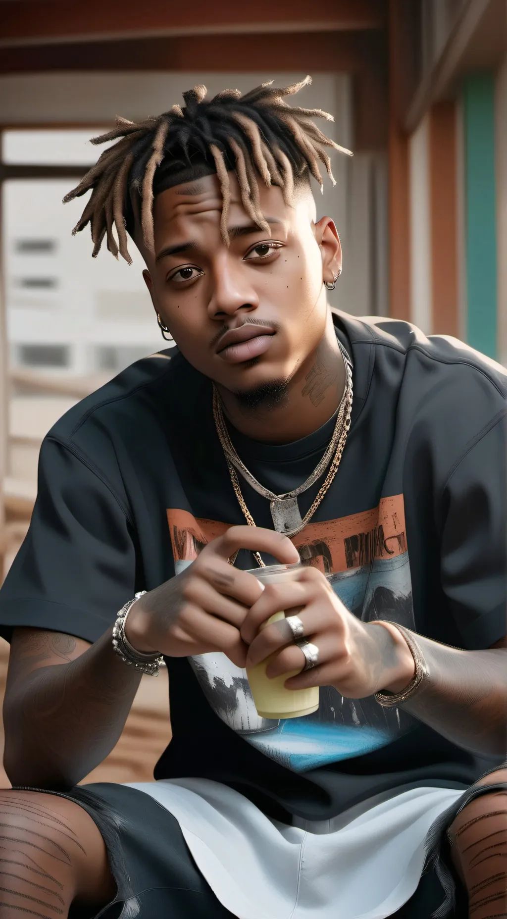 ai character: Juice WRLD background
