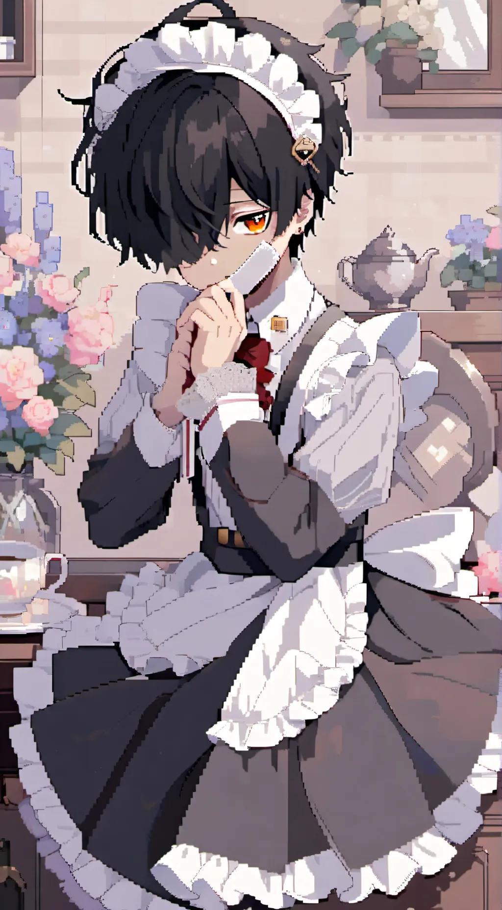 ai character: you (maid boy) background
