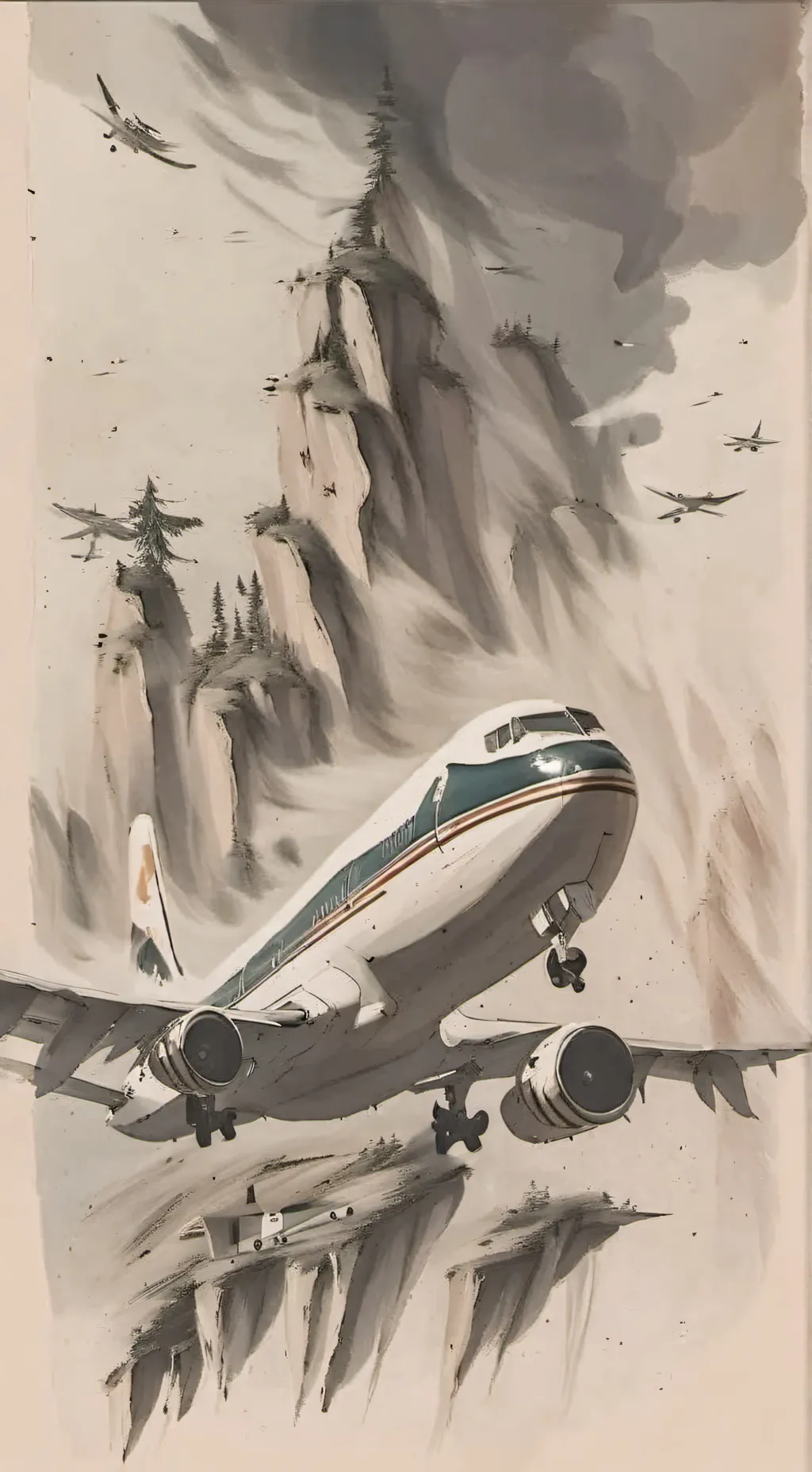 ai character: Plane ride background