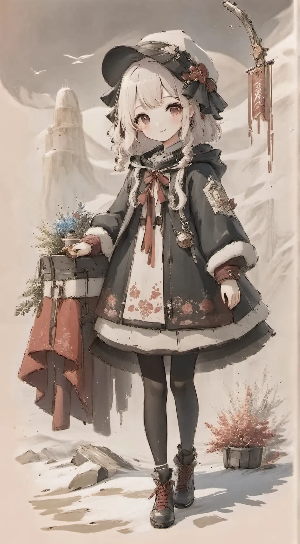 ai character: tsuki  background