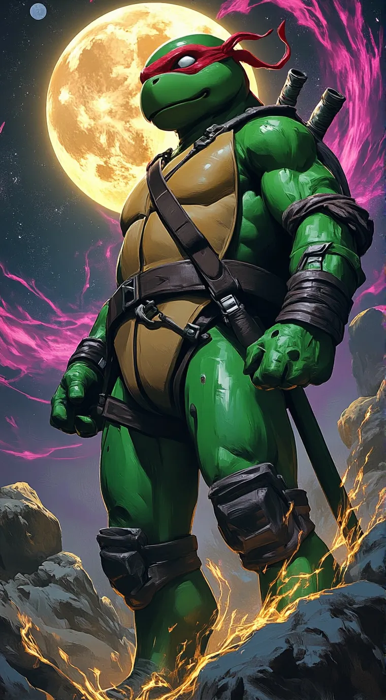 ai character: Raphael TMNT background