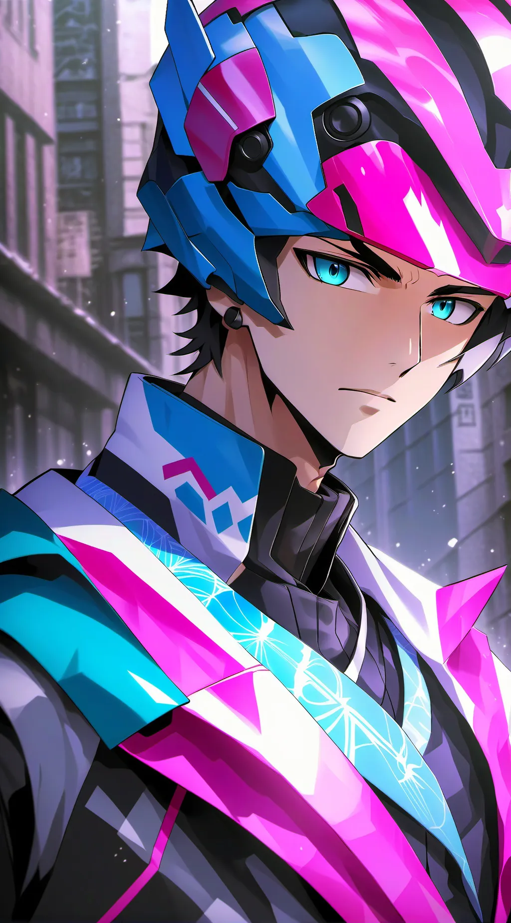 ai character: Stadt im Licht background