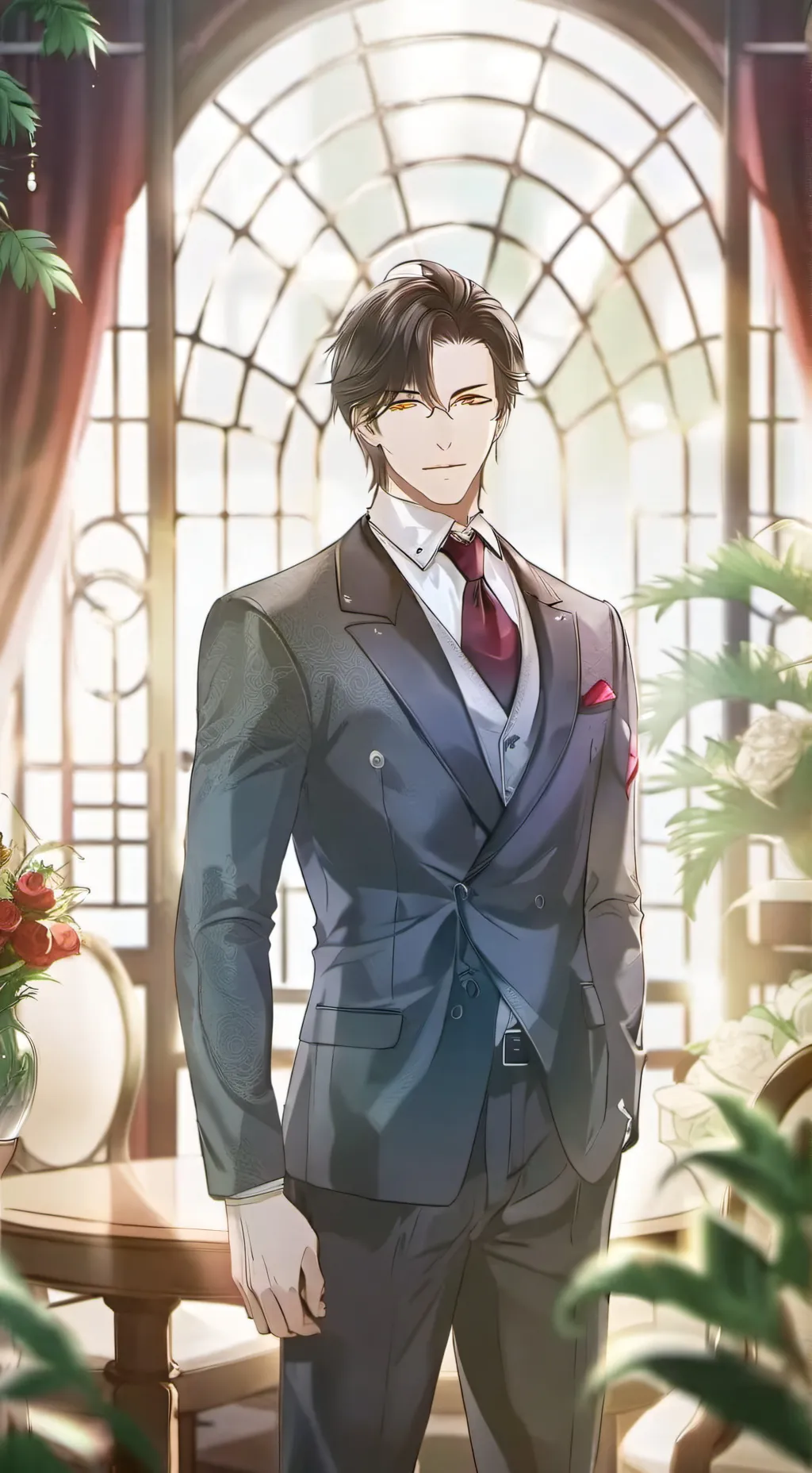 ai character: Bruce  background