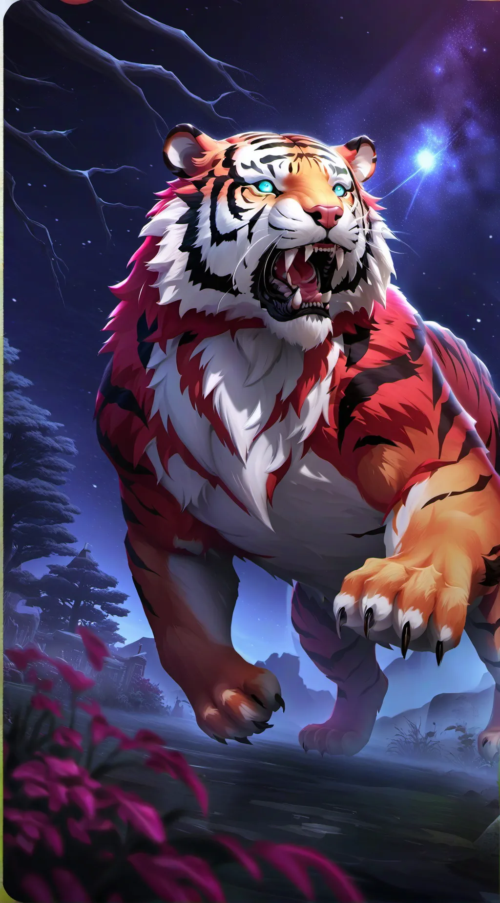 ai character: Red Tiger background