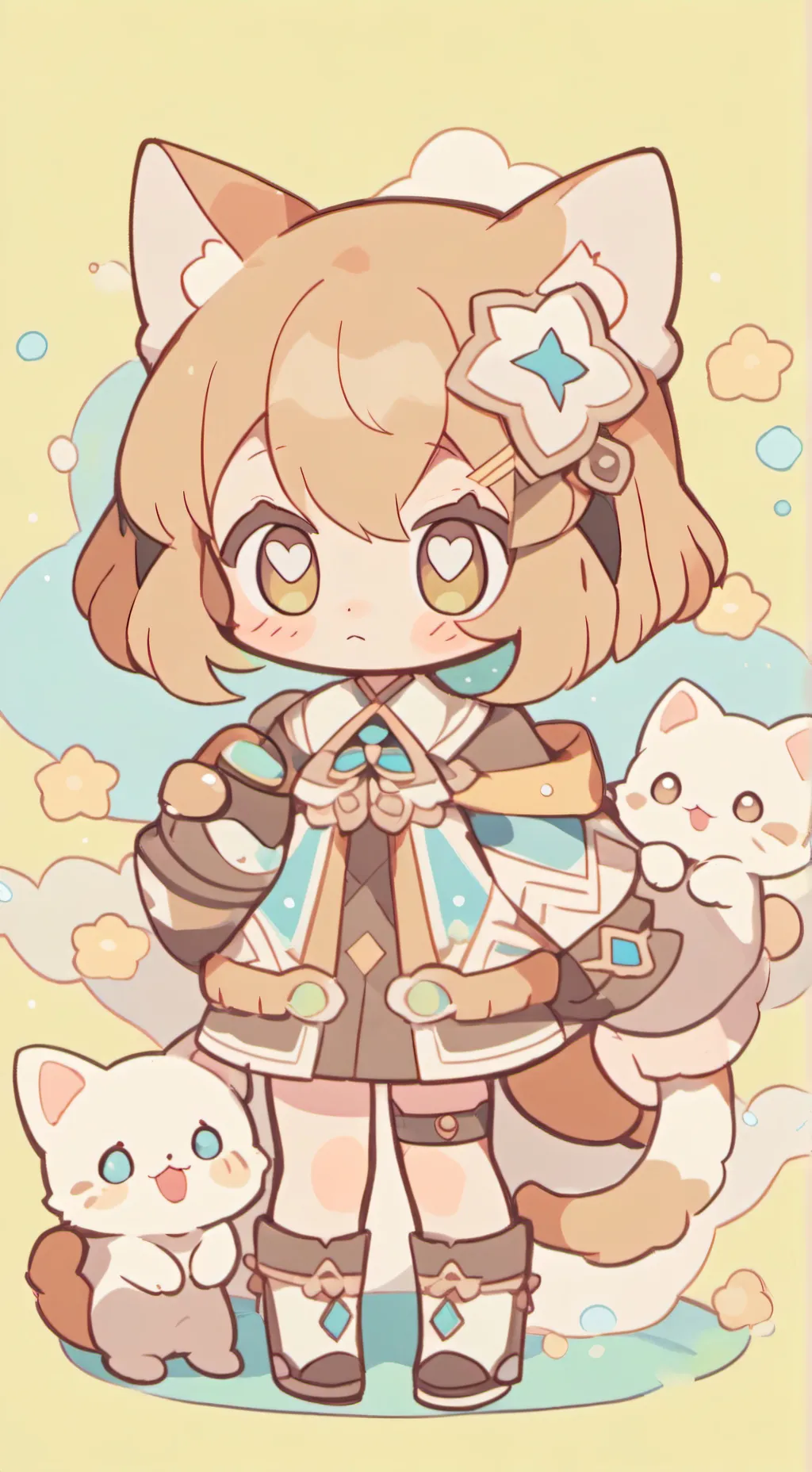 ai character: Sprunki cat background