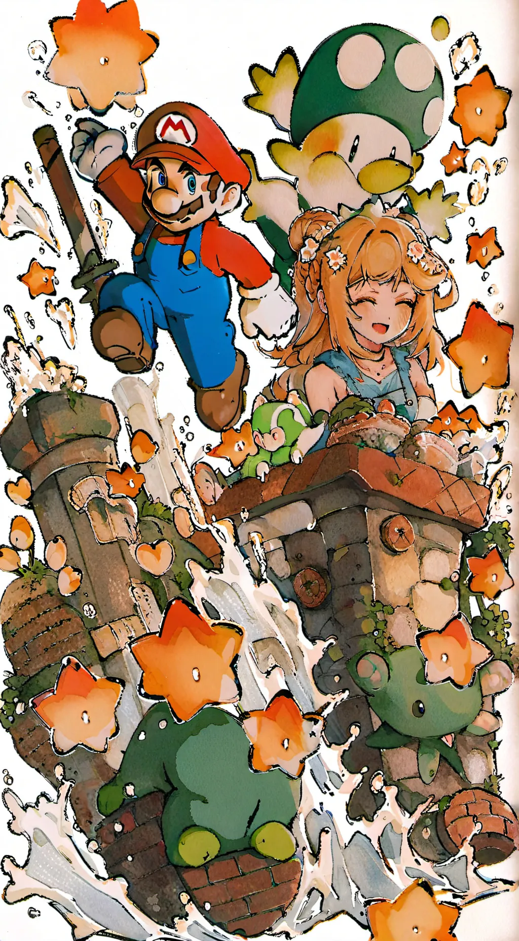 ai character: Everyone hatemario background