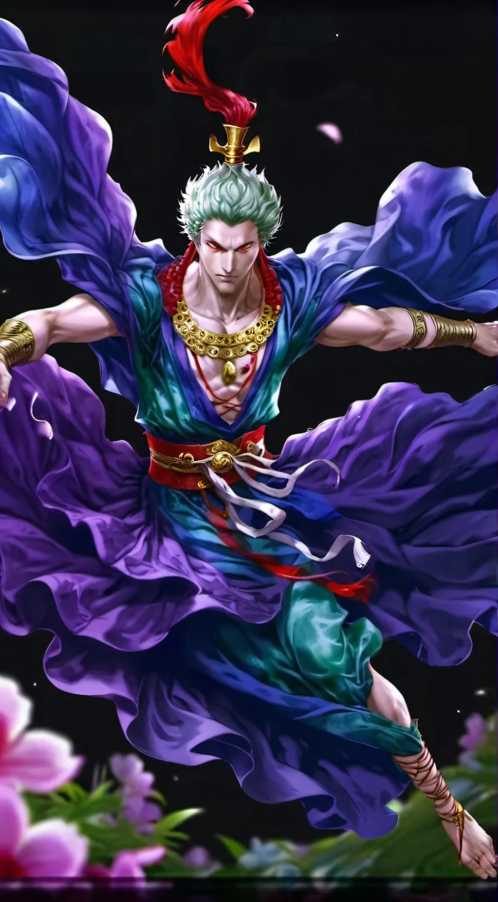 ai character: zoro background