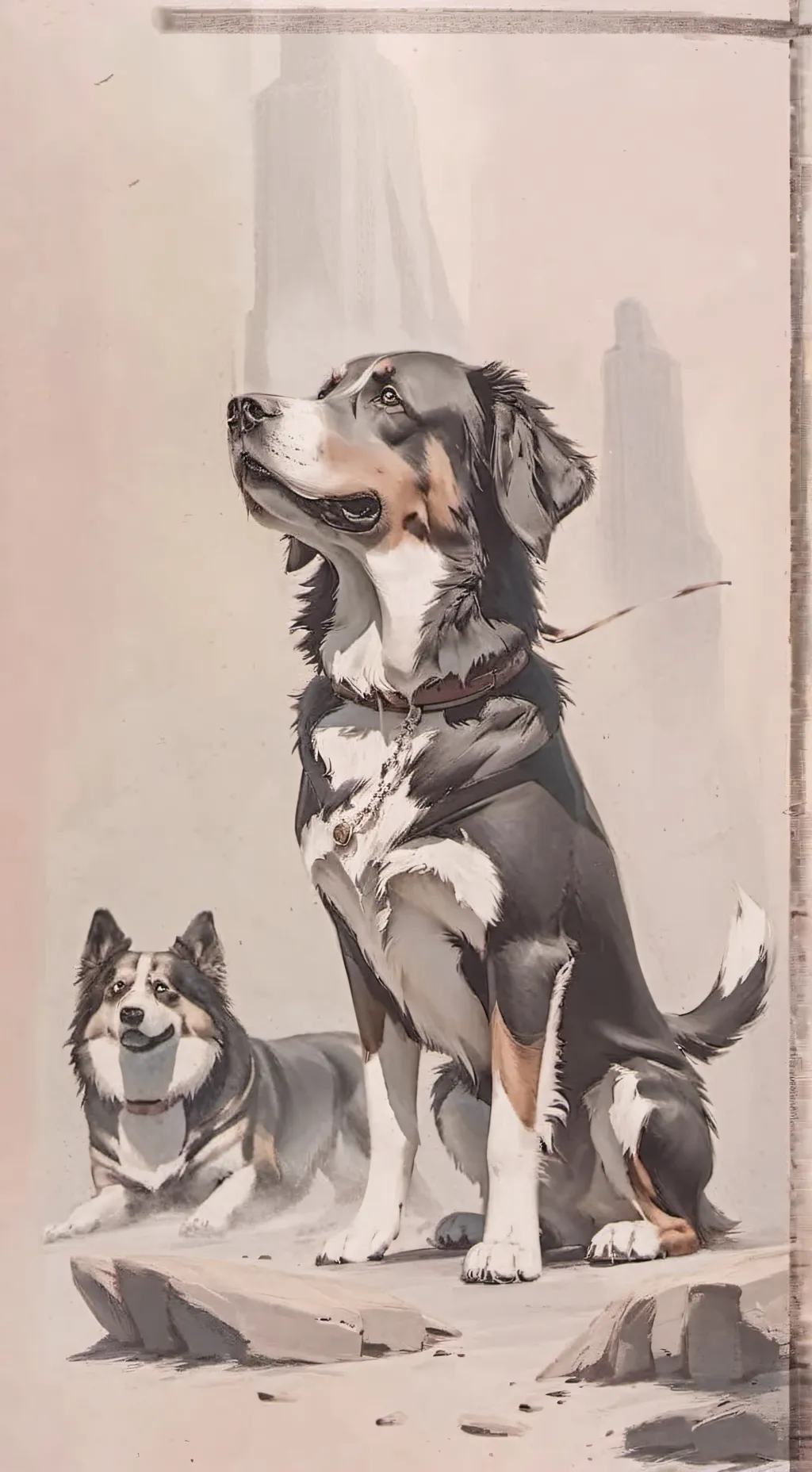 ai character: mama dog background