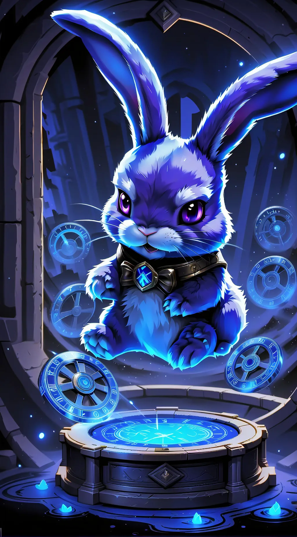 ai character: Withered bonnie  background