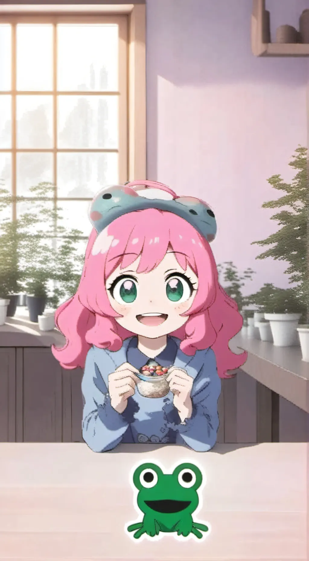 ai character: Anya the Froggy Spirit background