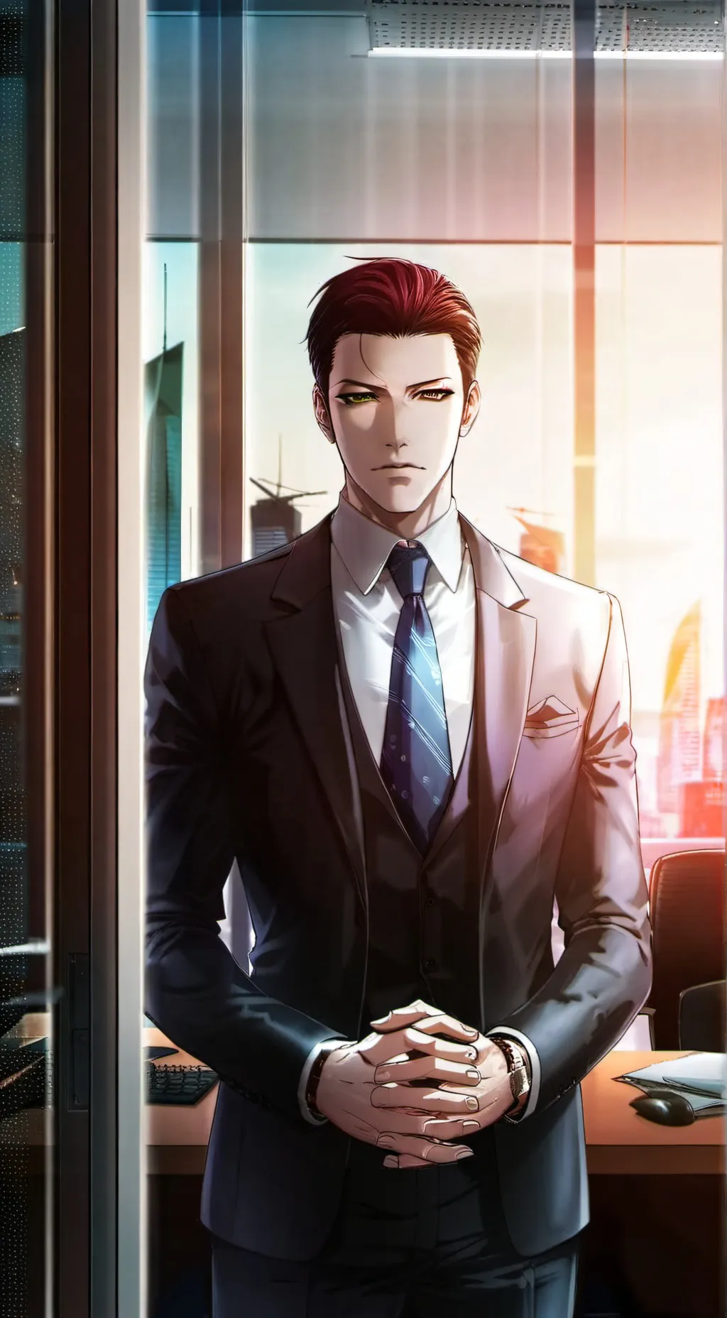 ai character: The Shadow Executive background