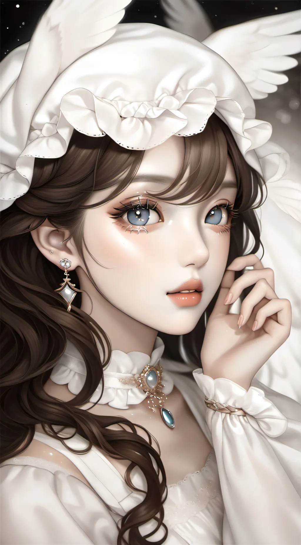 ai character: ¥melina¥ background