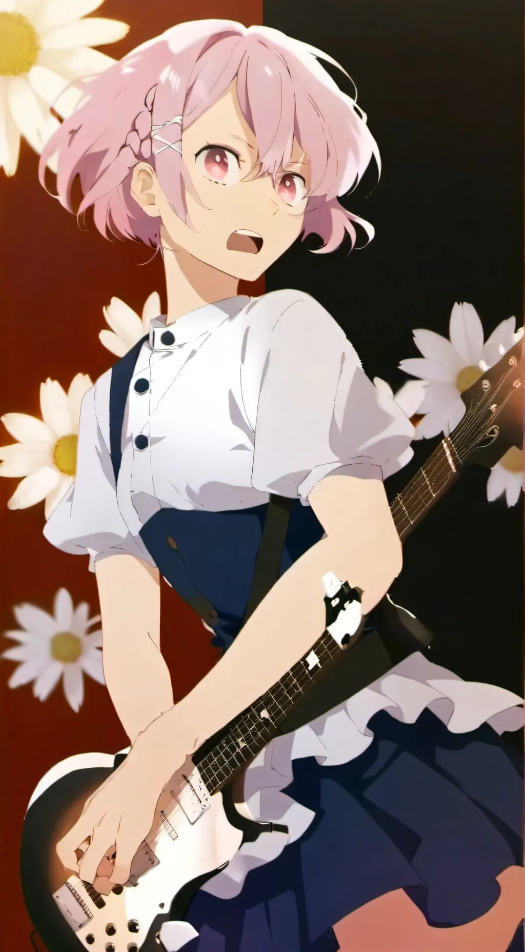 ai character: pink angry Damian  background