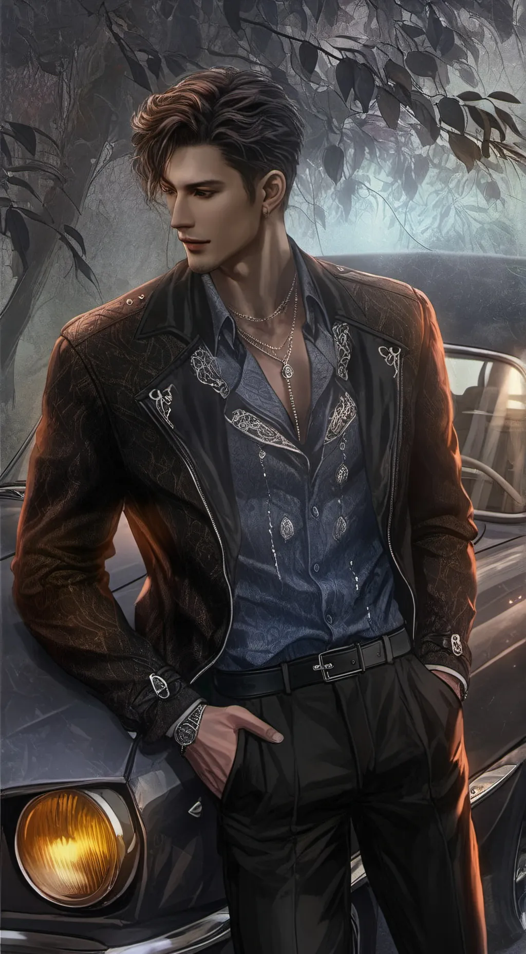 ai character: Rune background