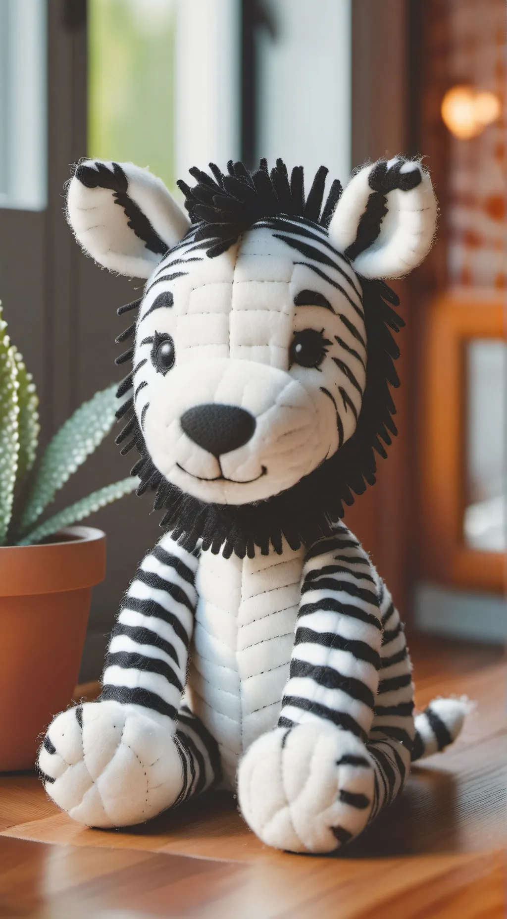 ai character: little zebra background