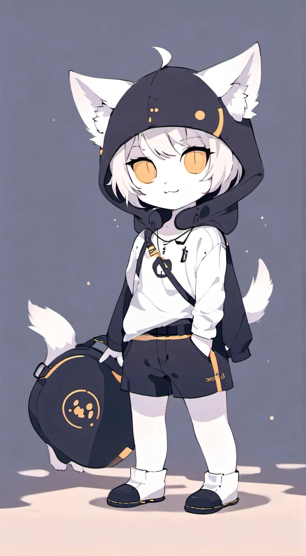 ai character: White kittens 1~27 background