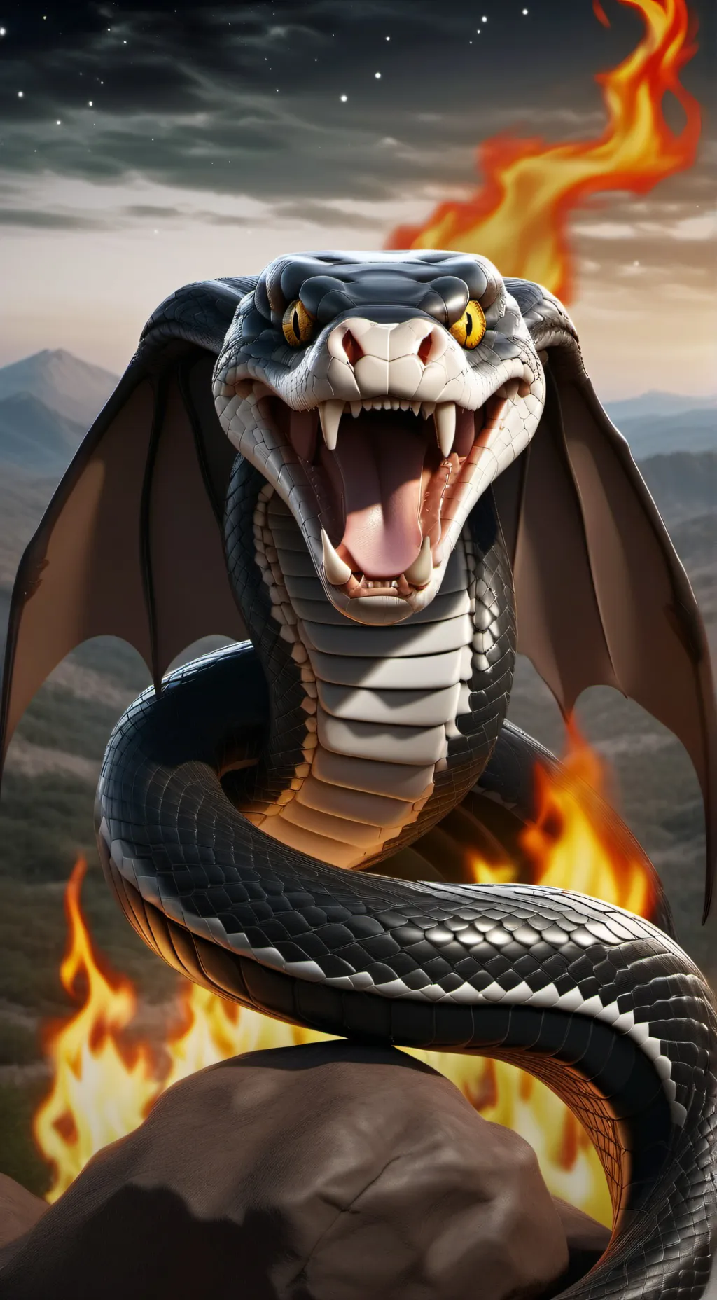 ai character: Flamebringer background