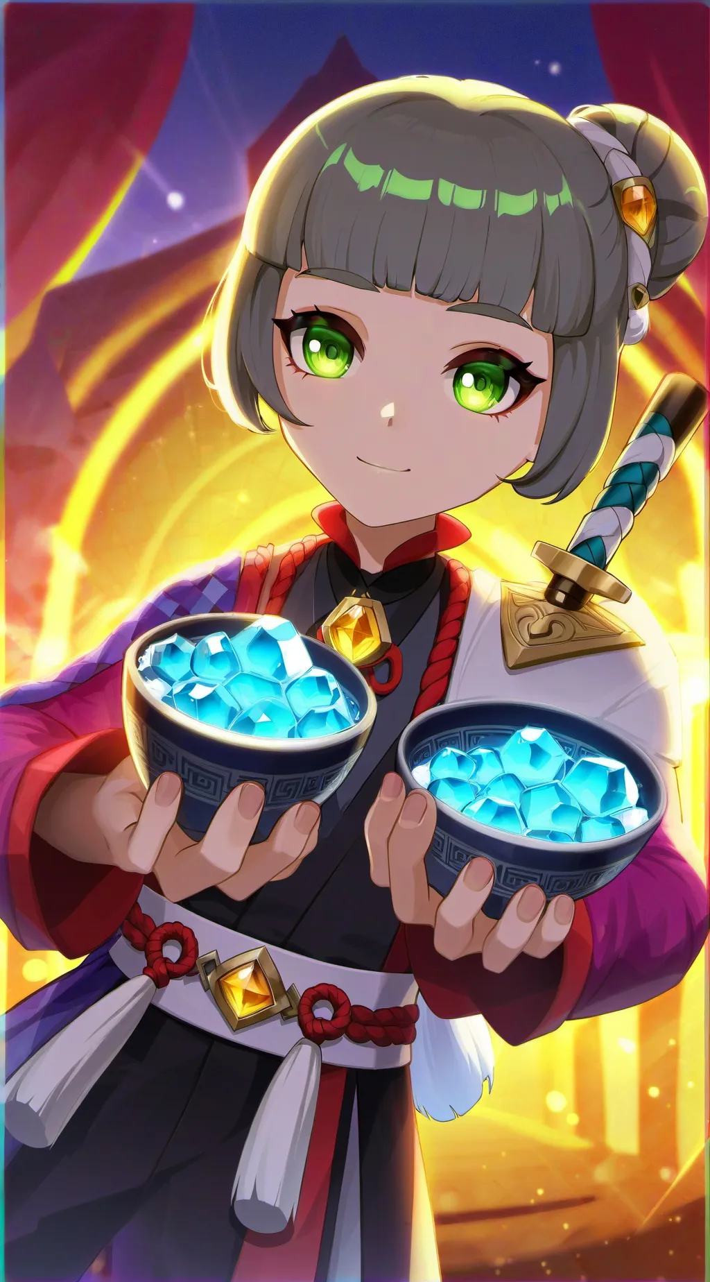 ai character: moon background
