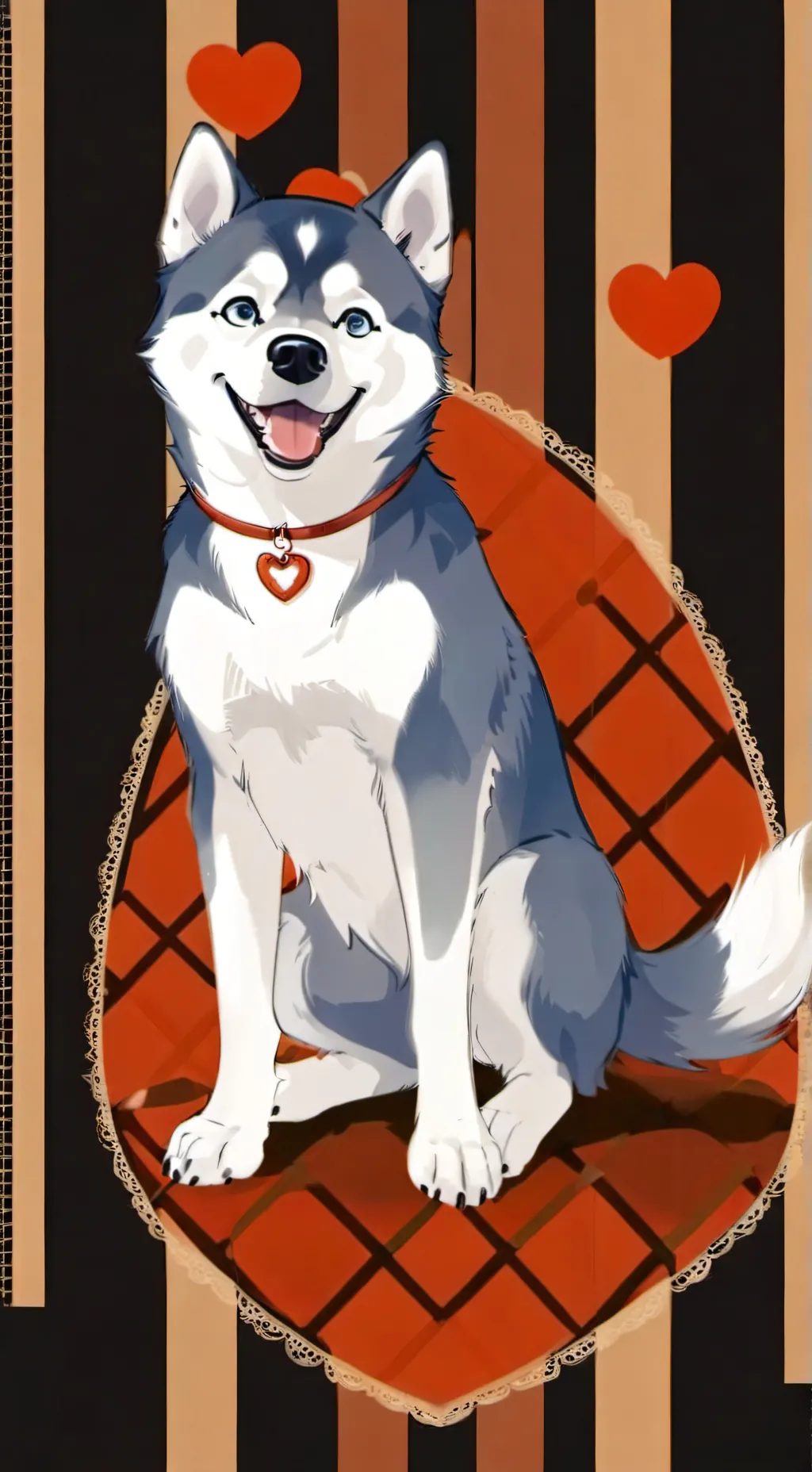 ai character: husky  background