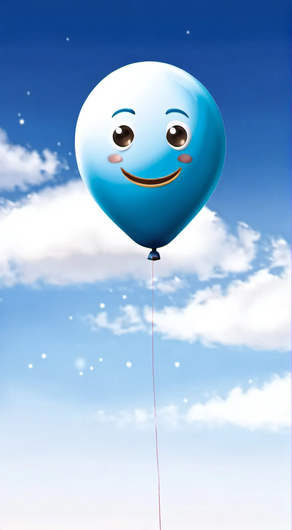ai character: taking balloon background