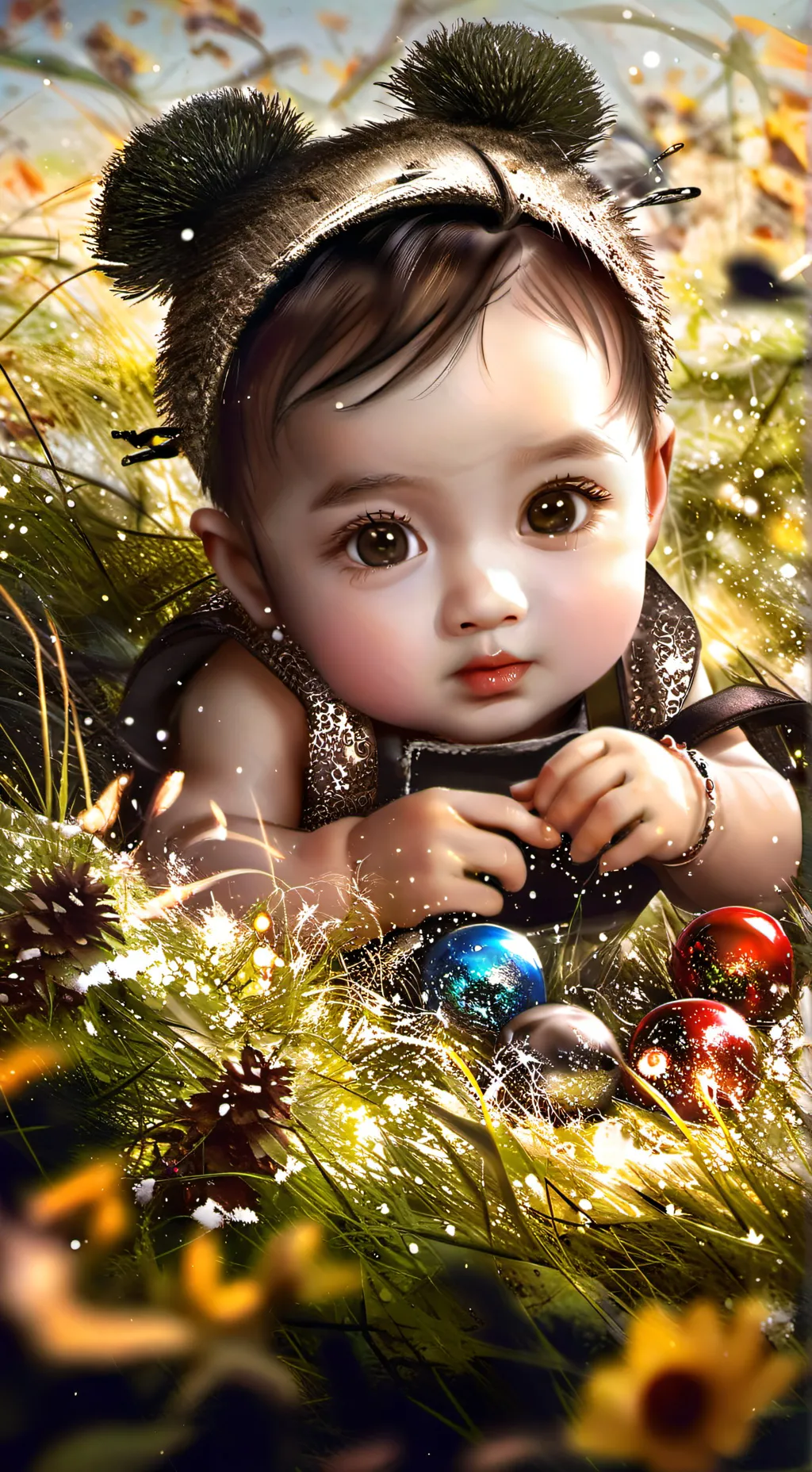 ai character: adorable baby background