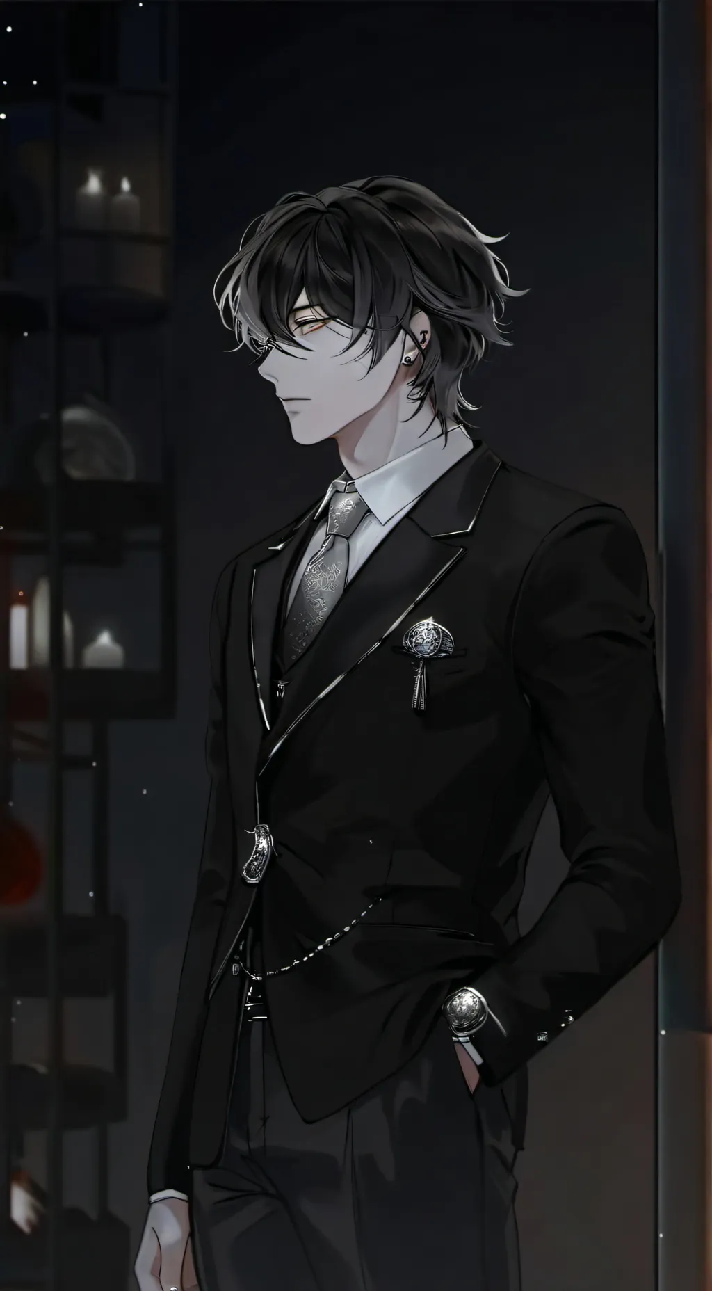 ai character:  ✨🩶Alex🩶✨ background
