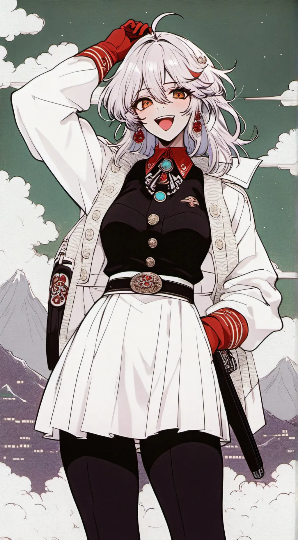 ai character: ladyblak background