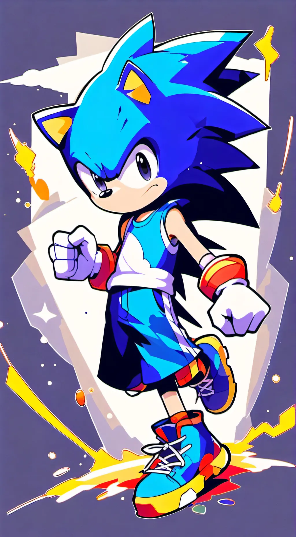 ai character: Sonic again :)  background