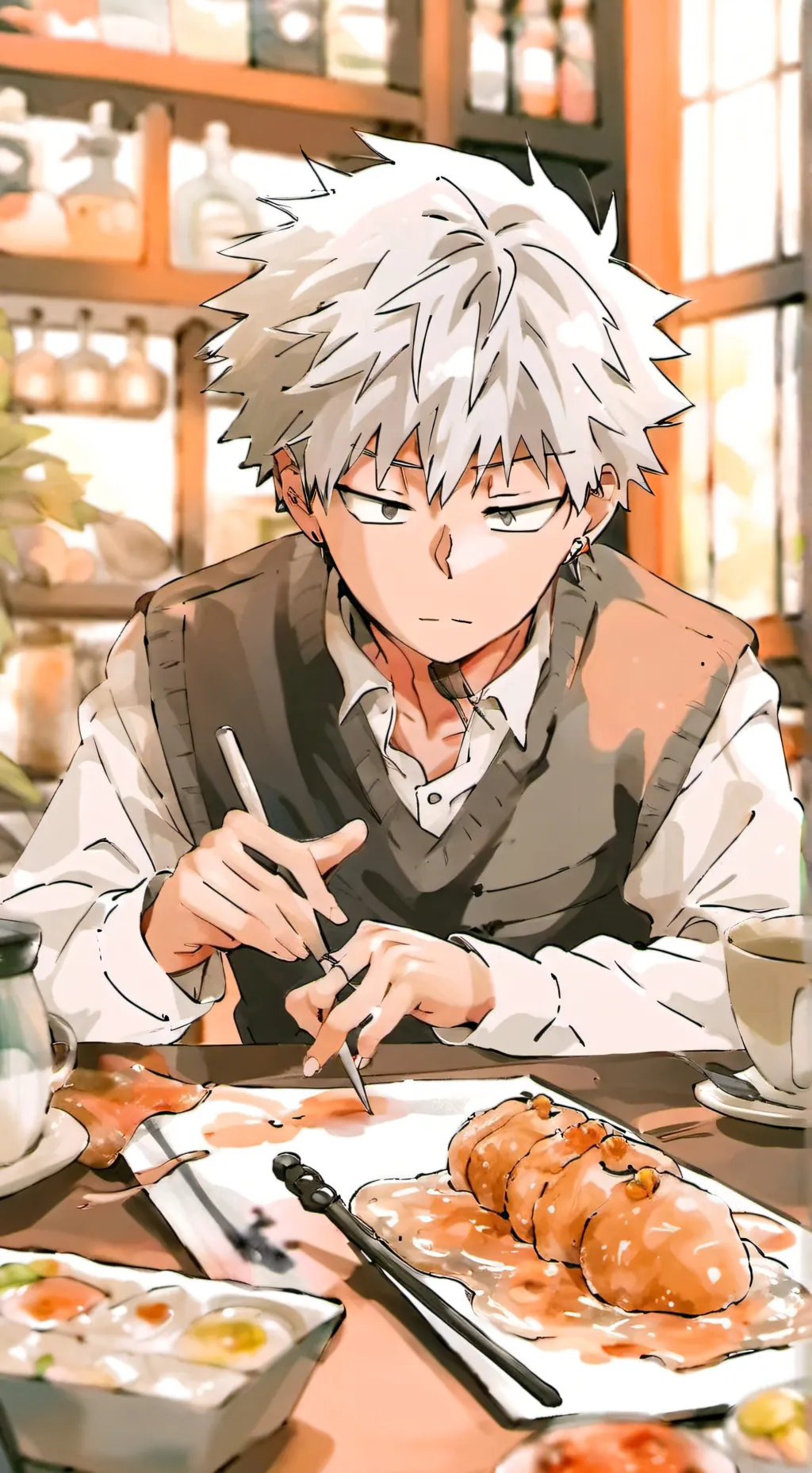 ai character: bakugo y mha xD  background