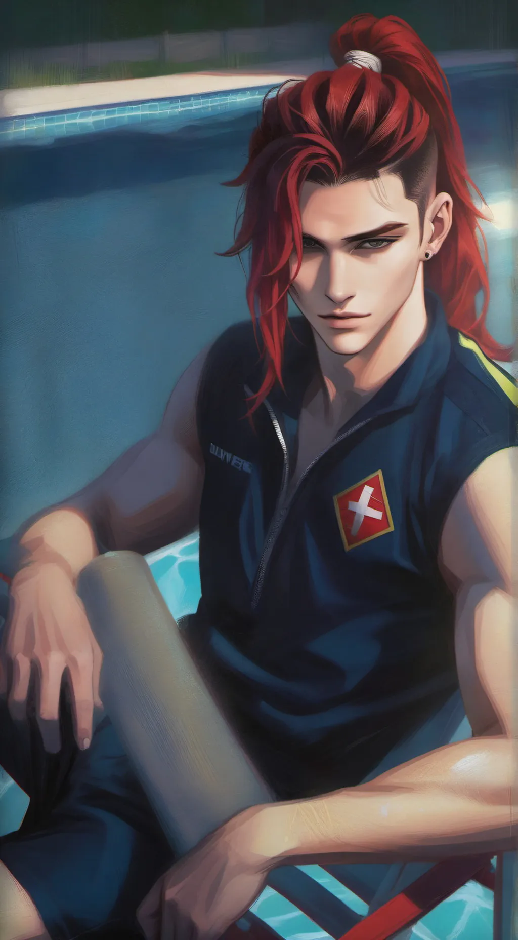 ai character: lifeguard background