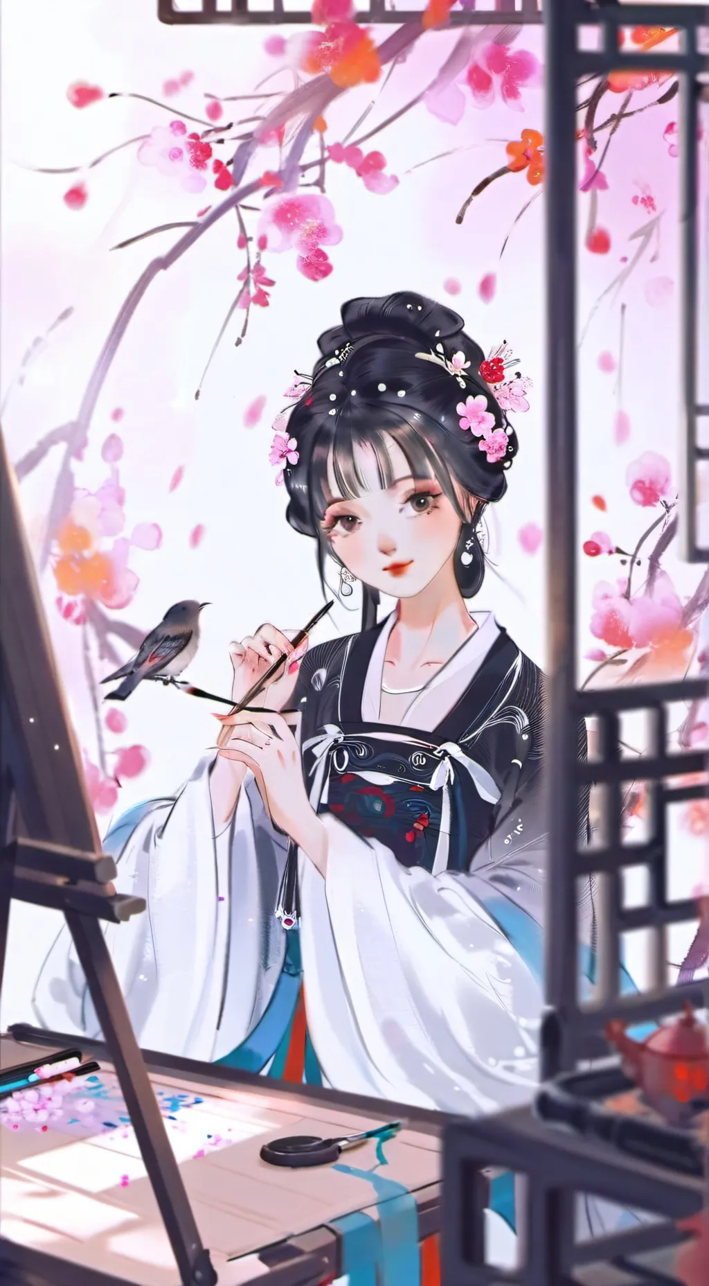 ai character: The Artisan of Pixels background