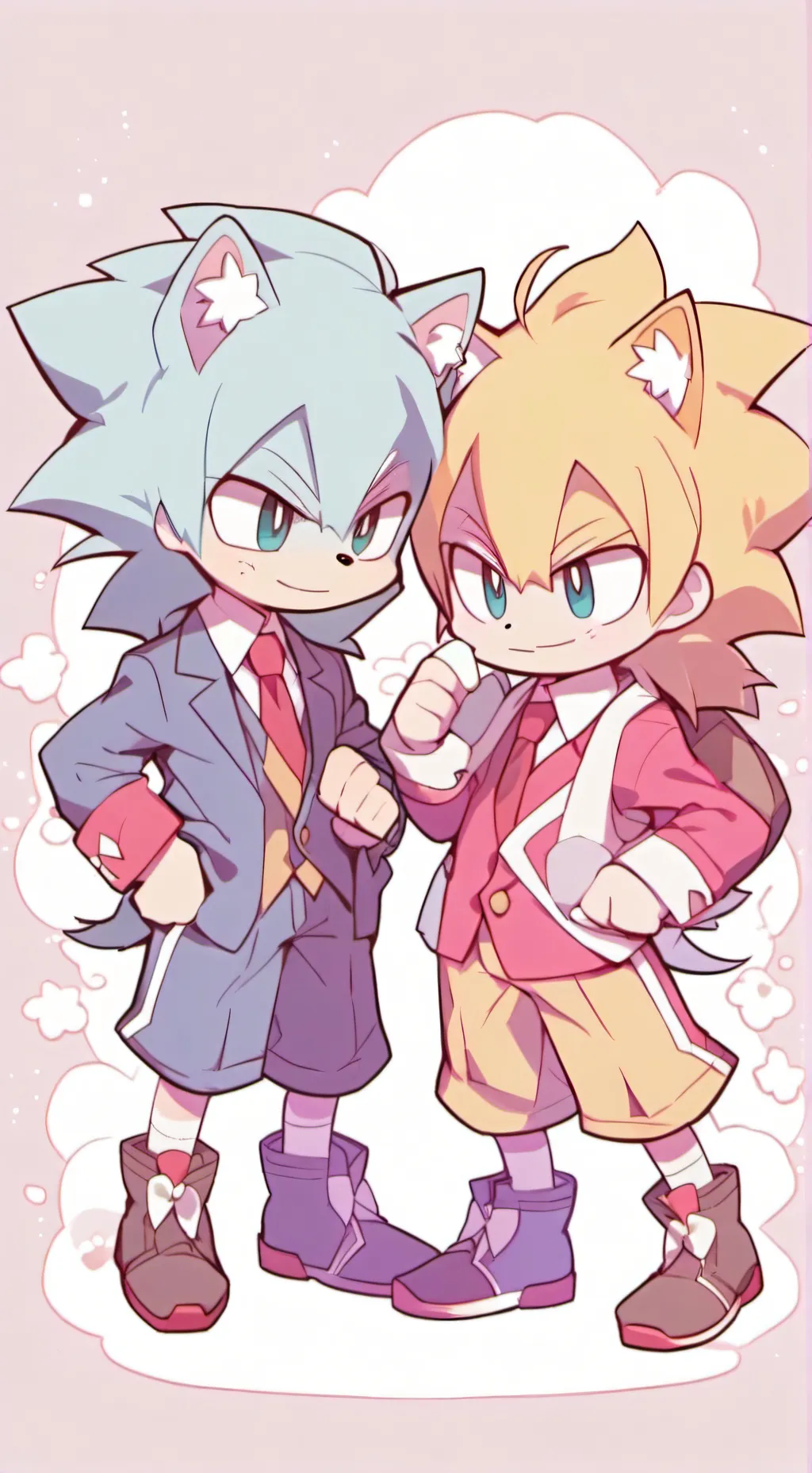 ai character: Sonic and Tails  background