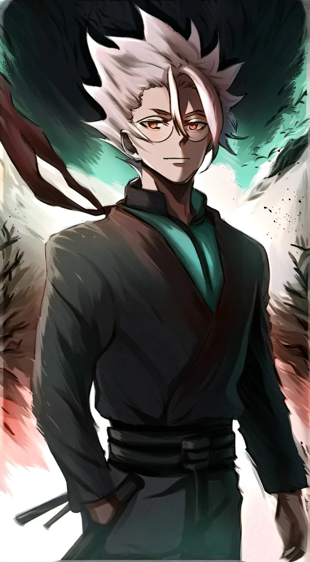 ai character: Dr stone  background