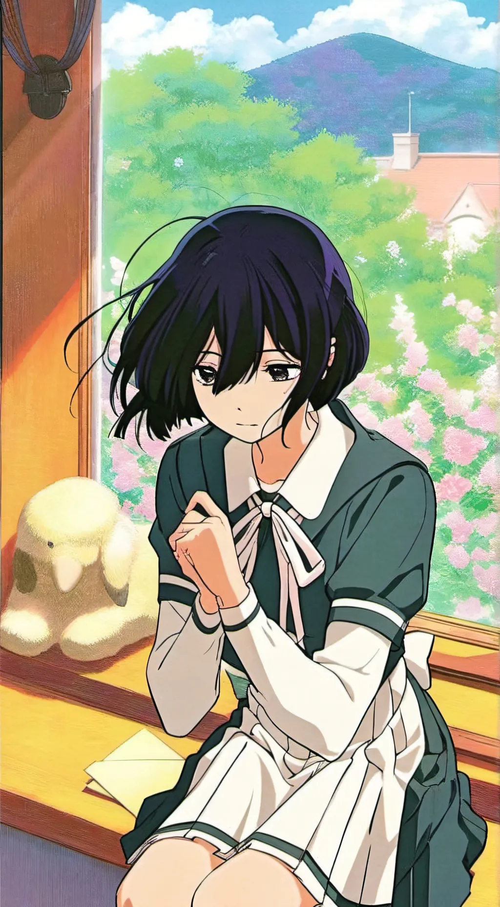 ai character: °•~/|rating|\~•° background
