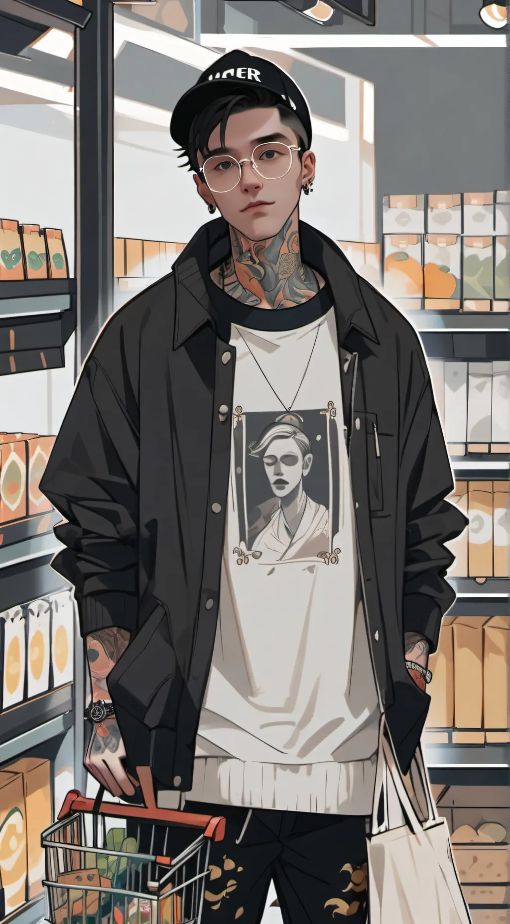 ai character: Damien background