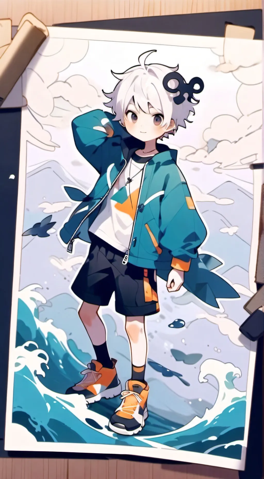 ai character: You popular boy  background