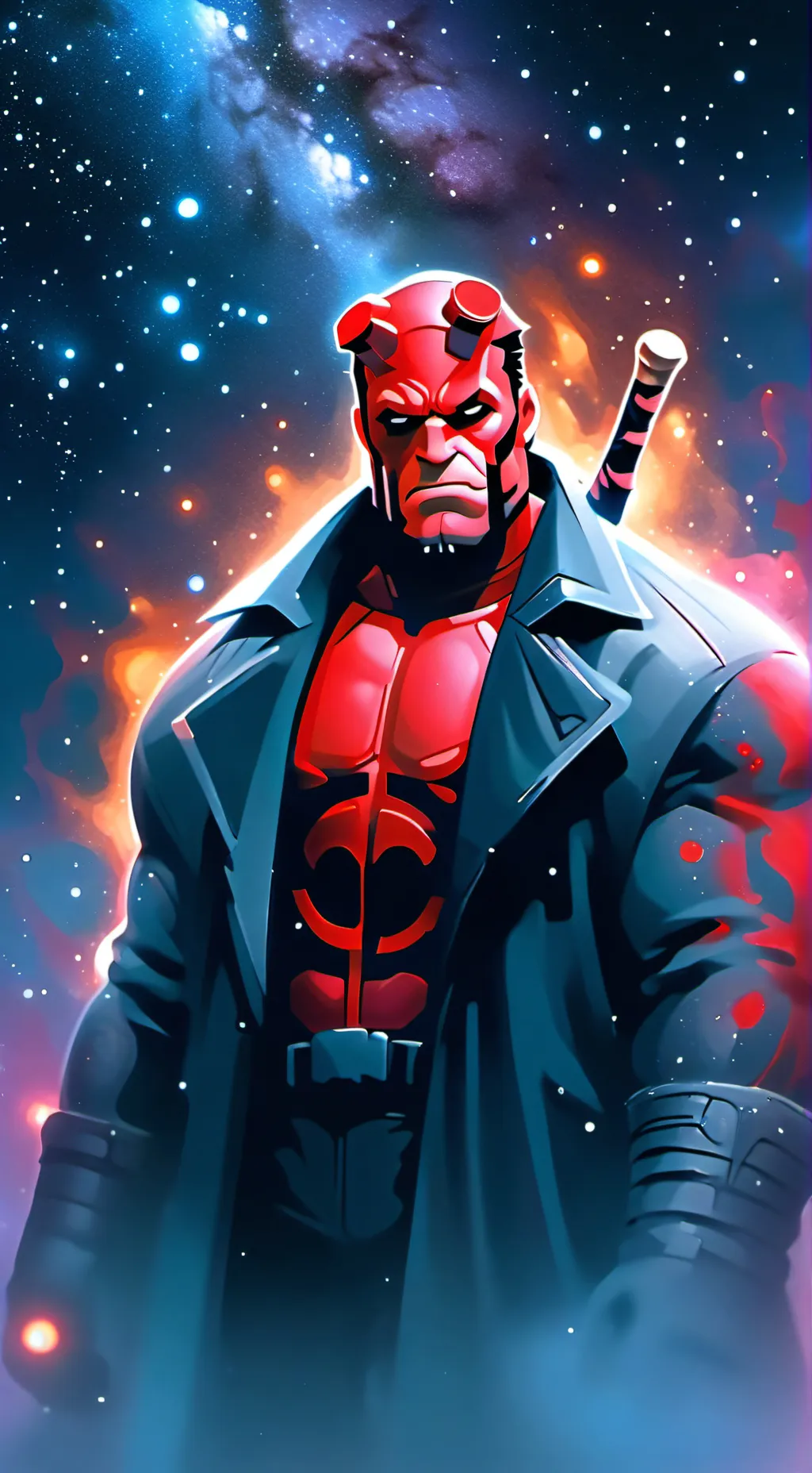 ai character: hellboy background