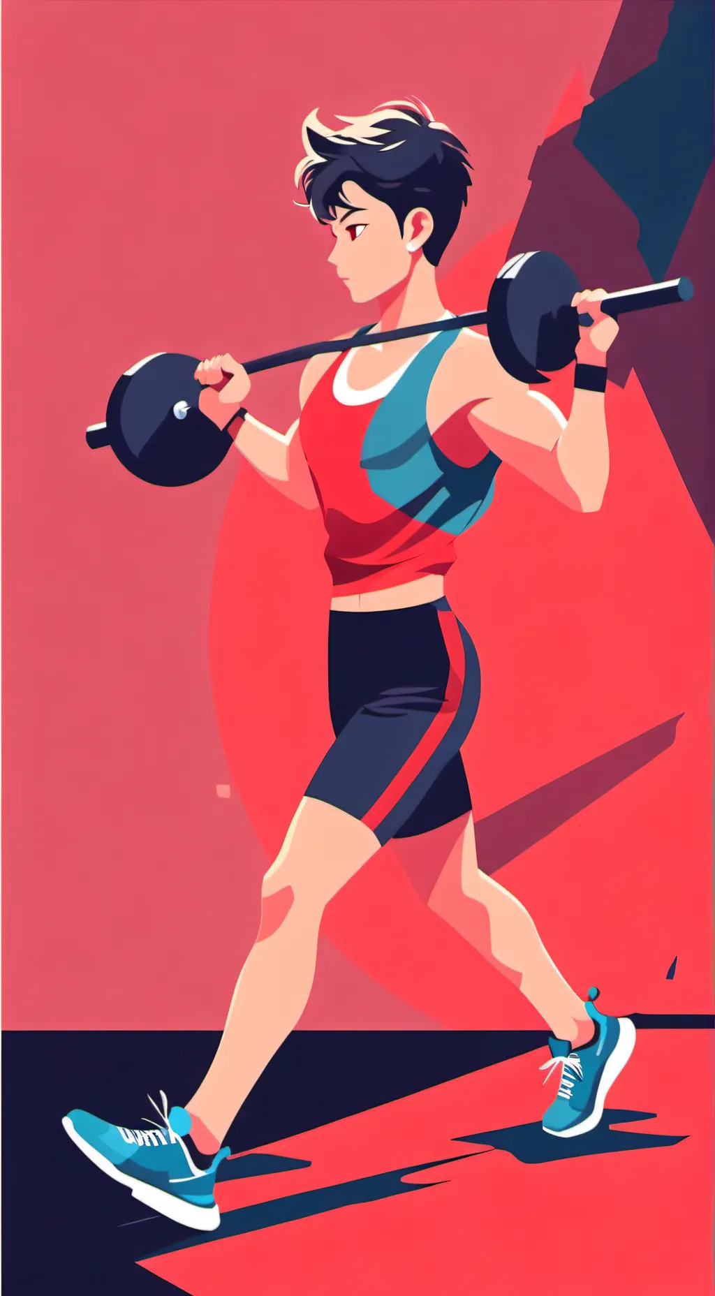 ai character: dumb gym kid  background
