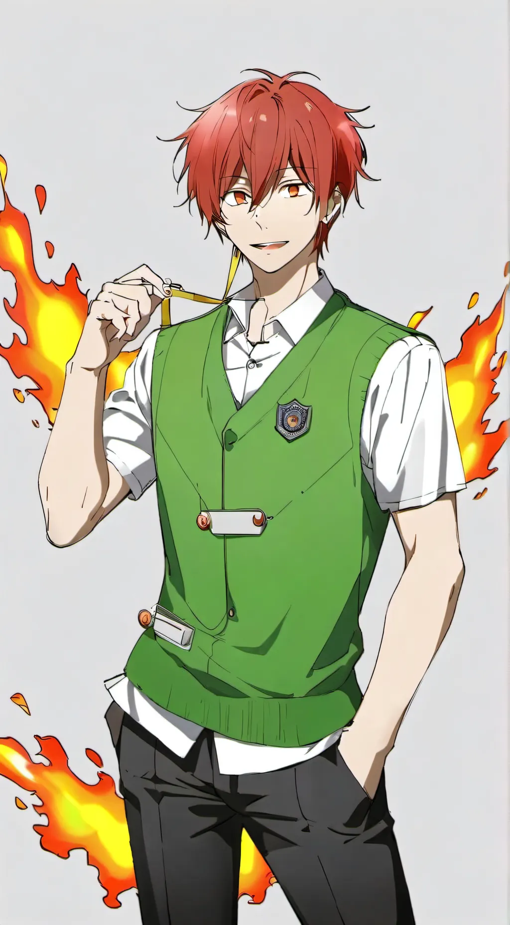 ai character: Karma Akabane  background