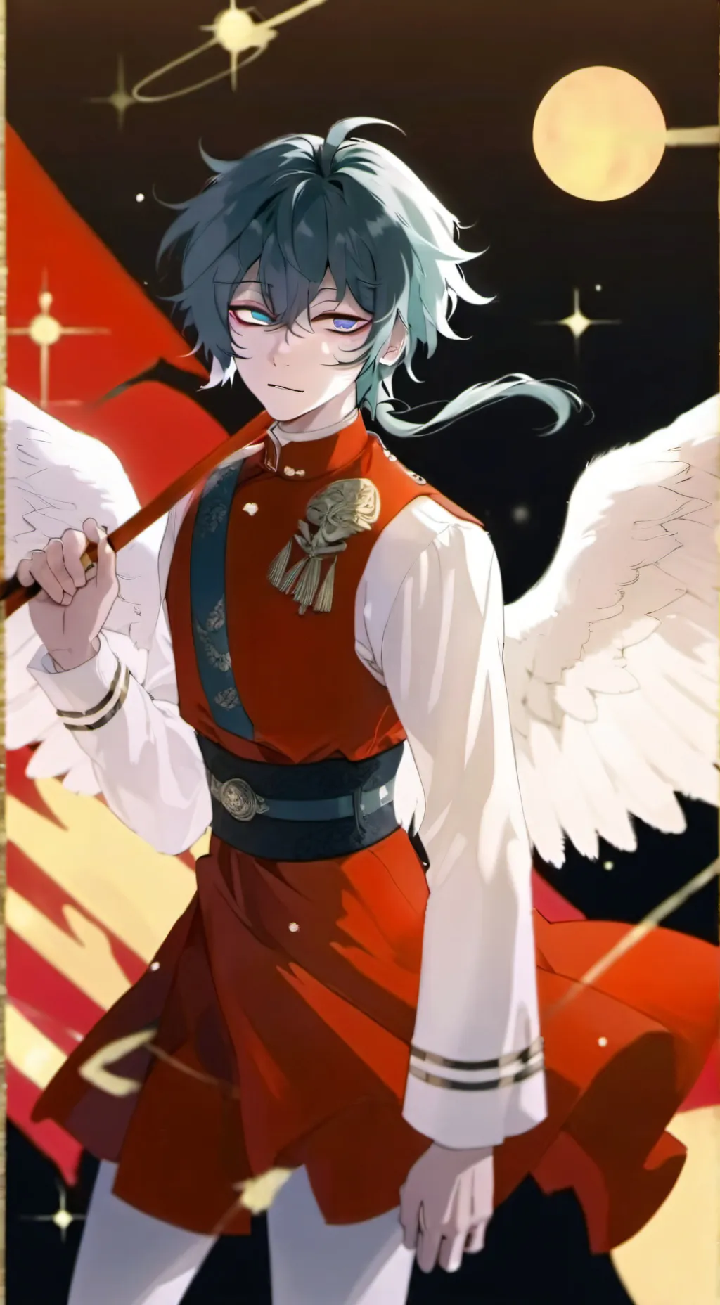 ai character: 🪽 Ian 🪽 background