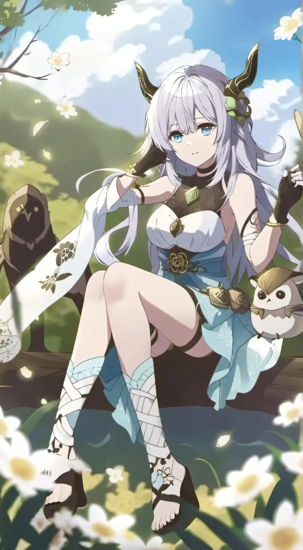 ai character: девушка  background