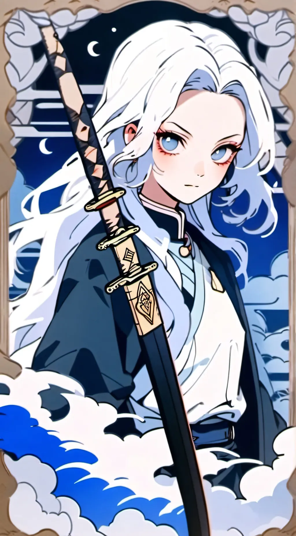 ai character: Snow background