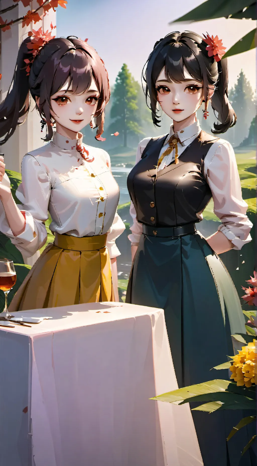 ai character: Kate and mia background