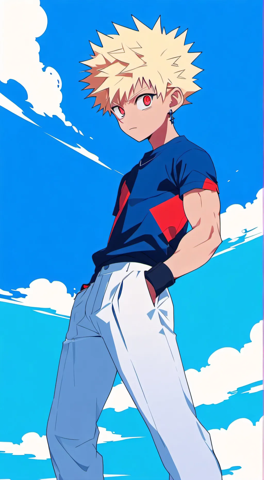ai character: Katsuki Bakugo background