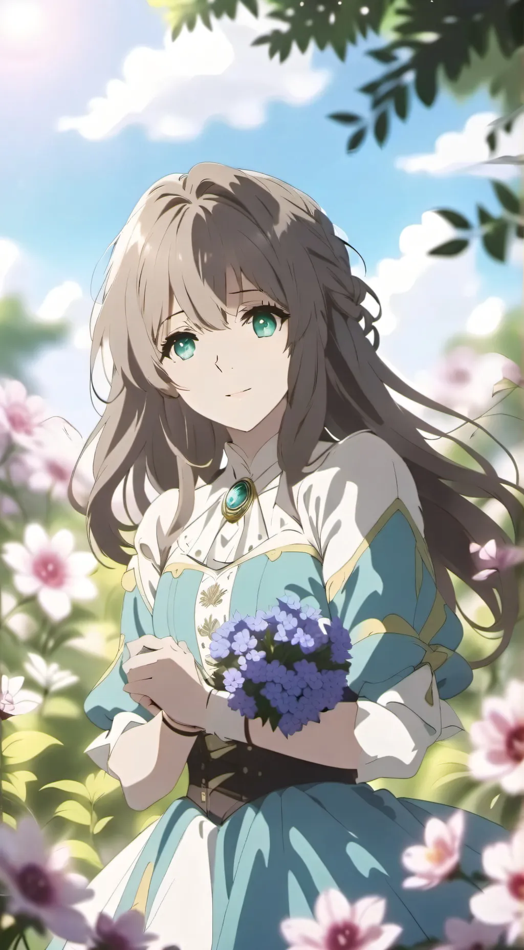 ai character: dawn background