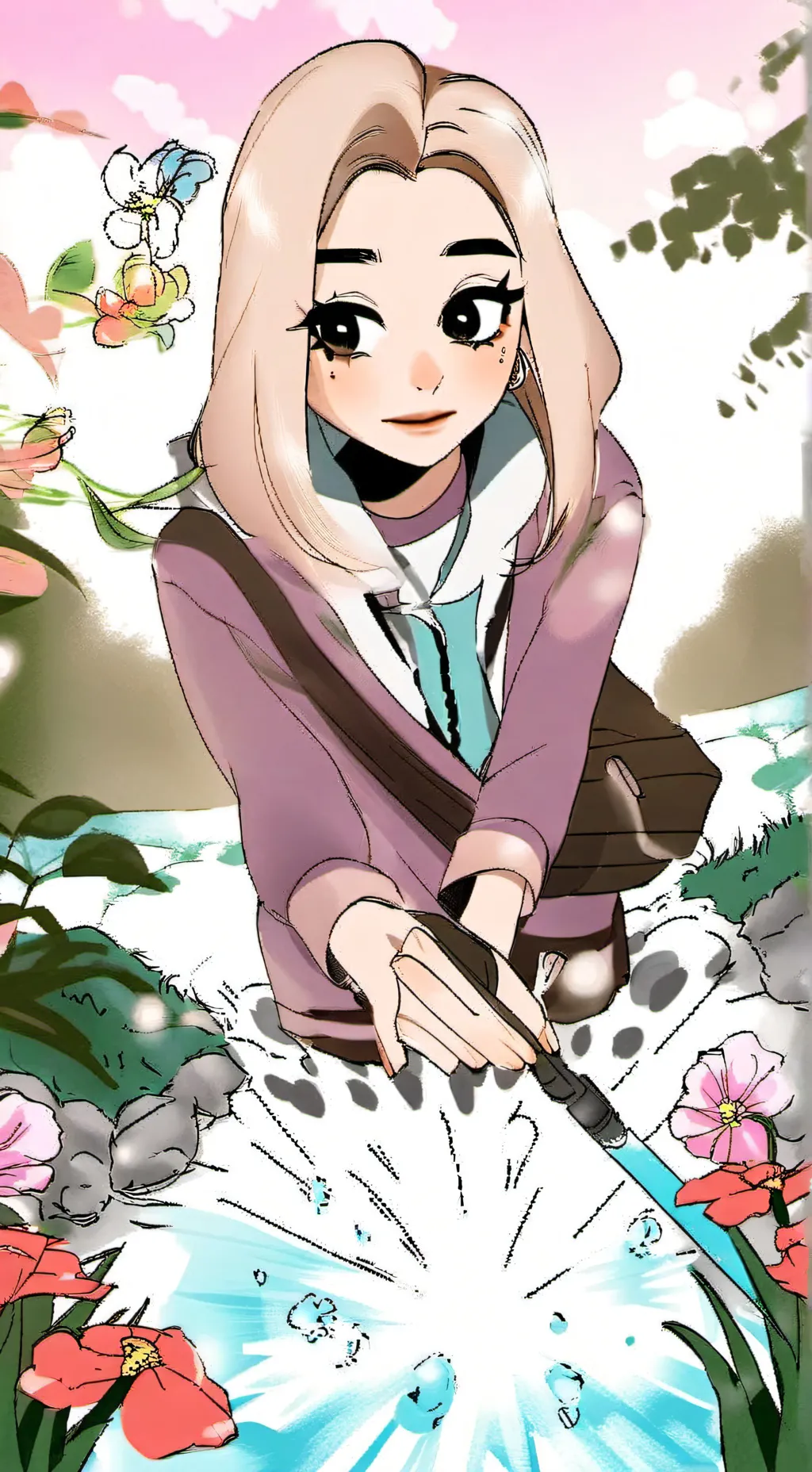 ai character: sprunki hates sky background