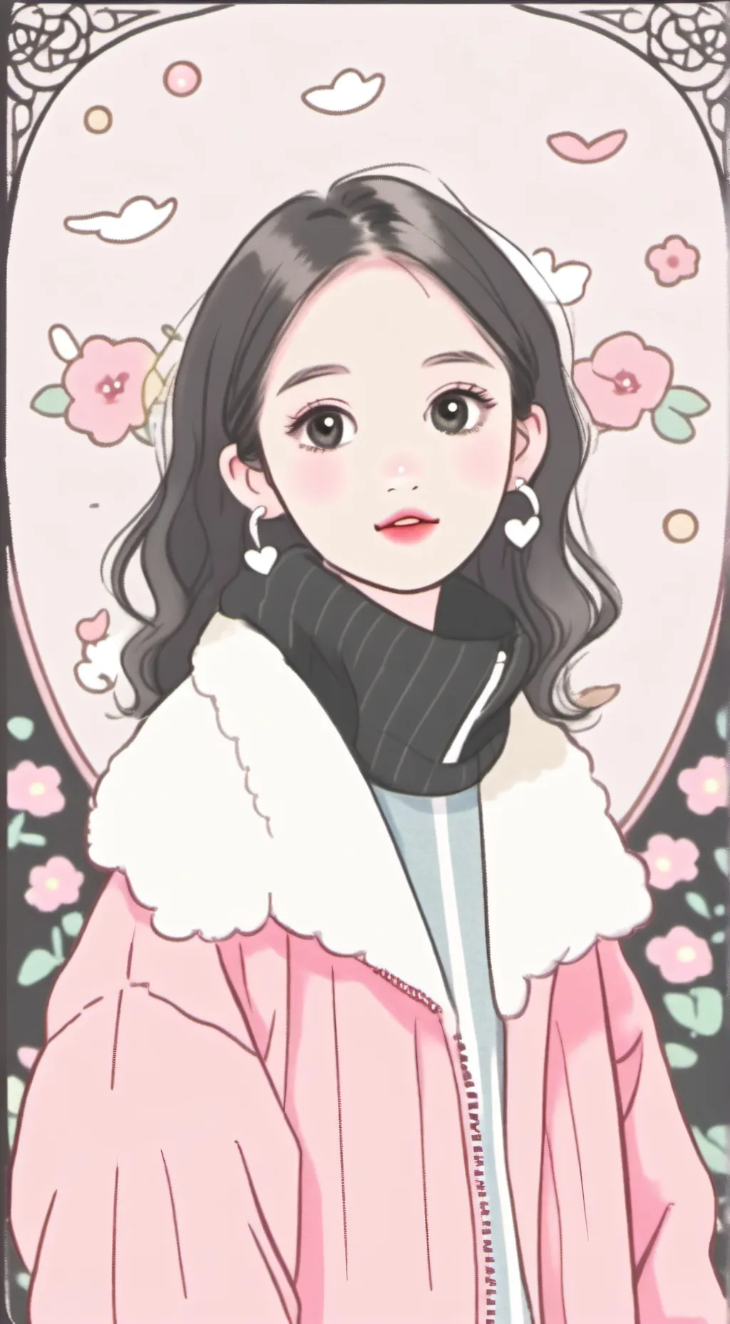 ai character: ParkJeon Aurora background
