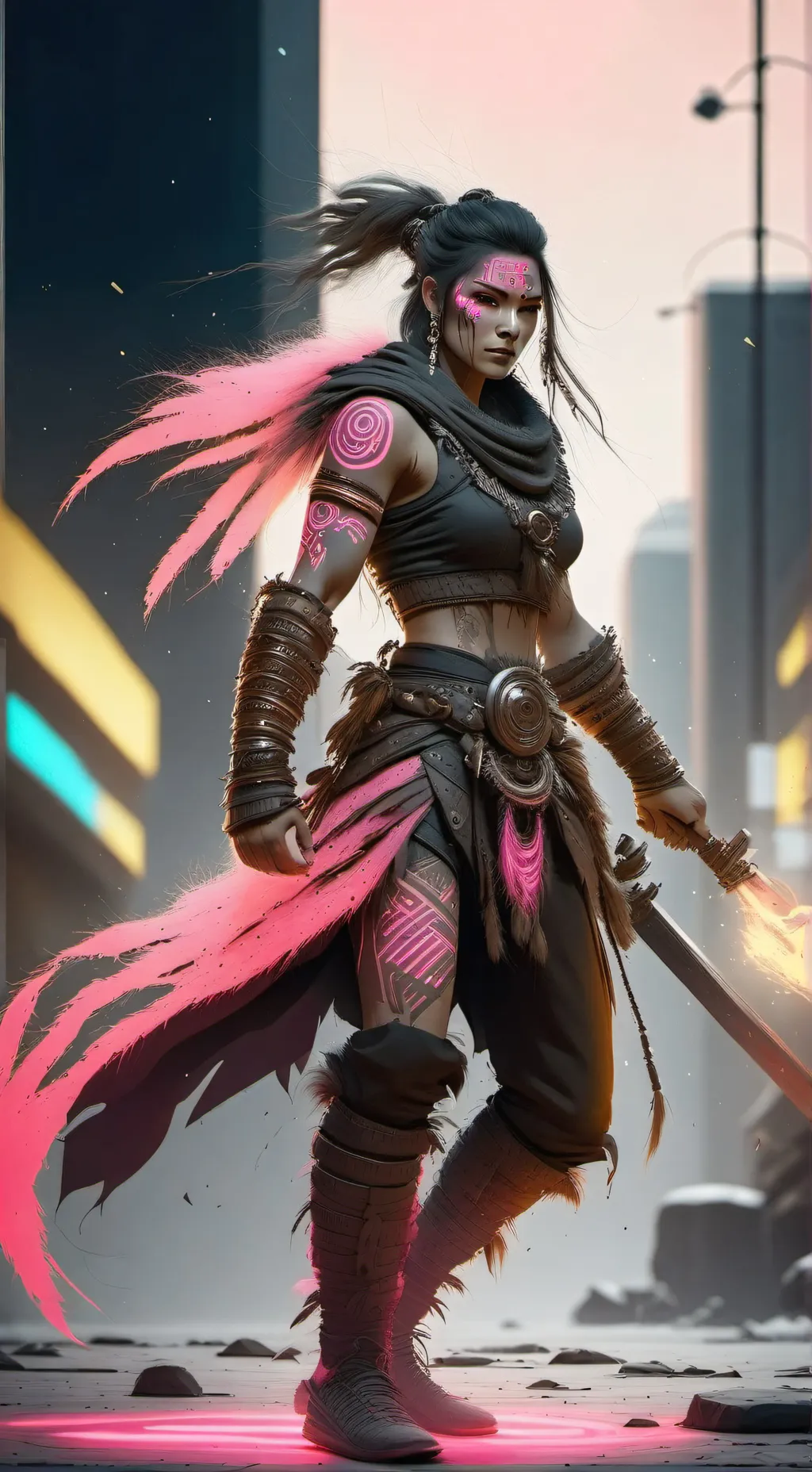 ai character: pink fly the alpha background