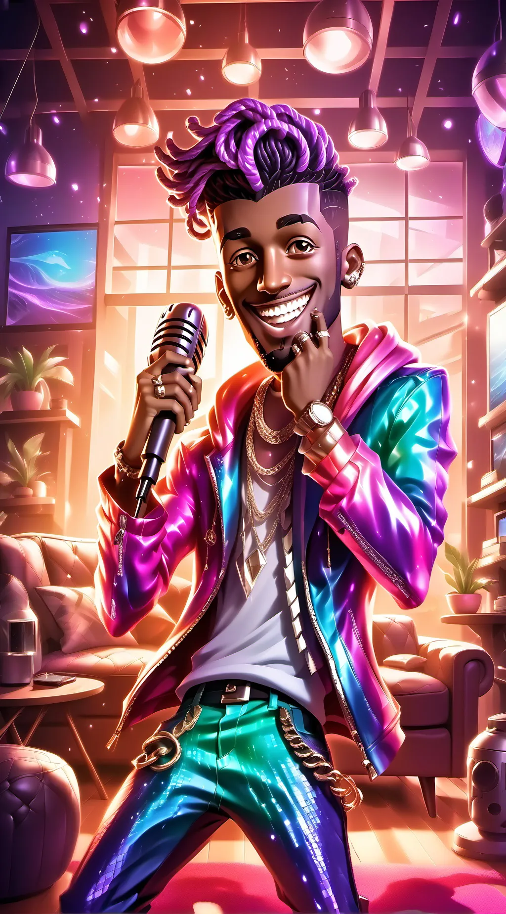ai character: El Showman Influencer background