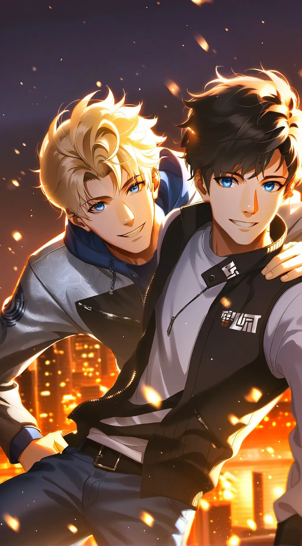 ai character: Sam and Colby  background